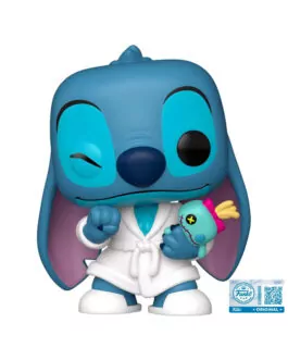 Funko POP Disney Lilo Y Stitch Stitch En Albornoz Edición Especial 9 cm