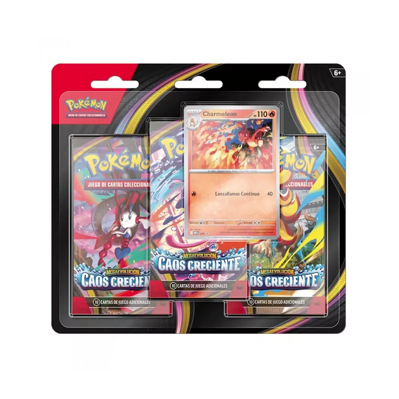 Pokemon Blister 3 Sobres de Mejora Caos Creciente